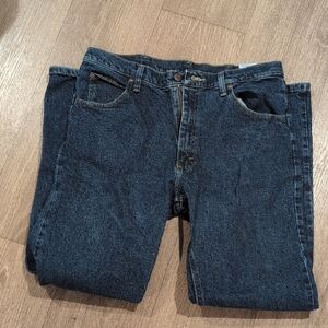 Wrangler Dark Blue Relaxed Fit Jeans 34x32
